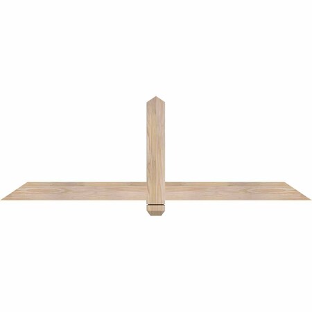 Ekena Millwork Eugene Smooth Timber Gable Bracket, Douglas Fir, 60"W x 20"H x 1 1/2"D x 3 1/2"F, 8/12 Pitch GBW060X20X0204EUG00SDF